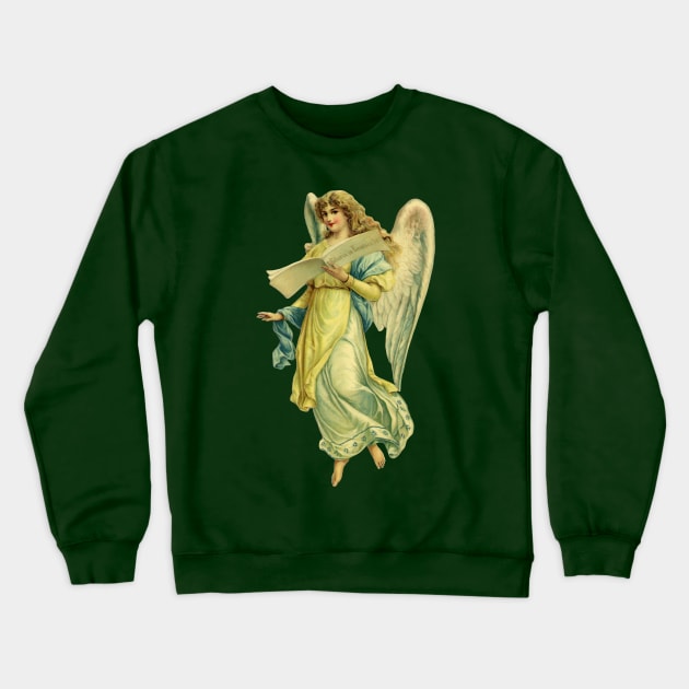 Vintage Victorian Christmas Angel Crewneck Sweatshirt by MasterpieceCafe